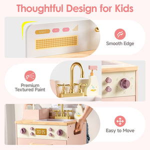 Wooden Pink Dishwasher