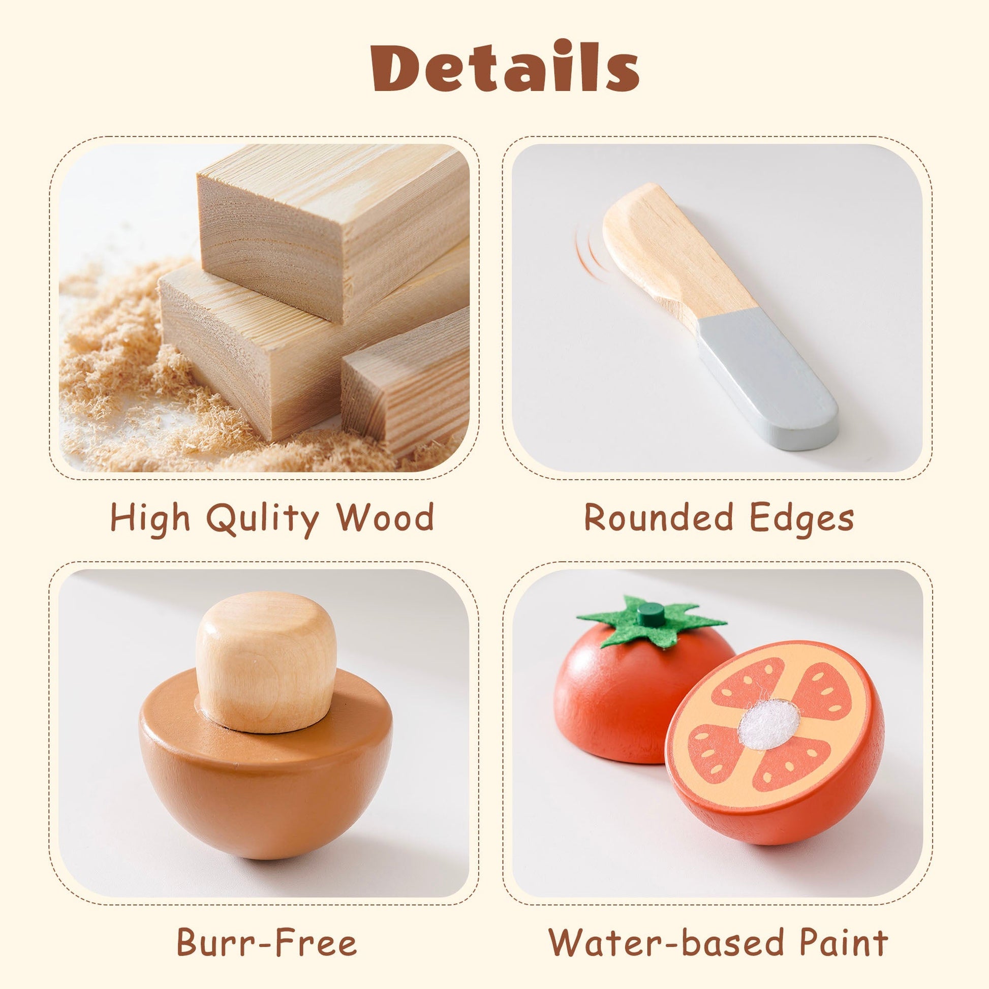 Wooden Play Food Set