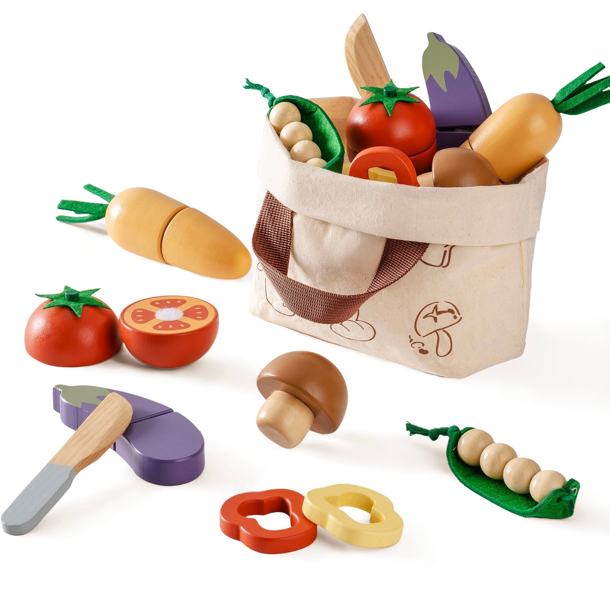 Wooden Play Food Set