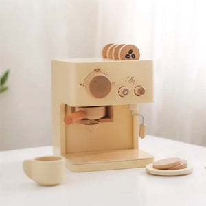 Wooden Coffee Machine Toy for Toddlers