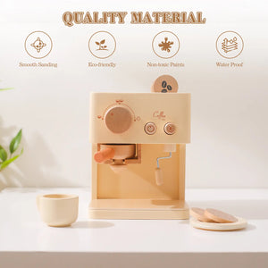 Wooden Coffee Machine Toy for Toddlers