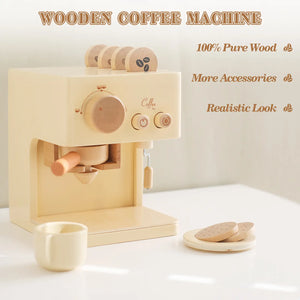 Wooden Coffee Machine Toy for Toddlers