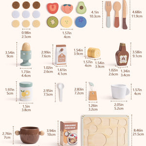 31-Piece Wooden Play Food Set