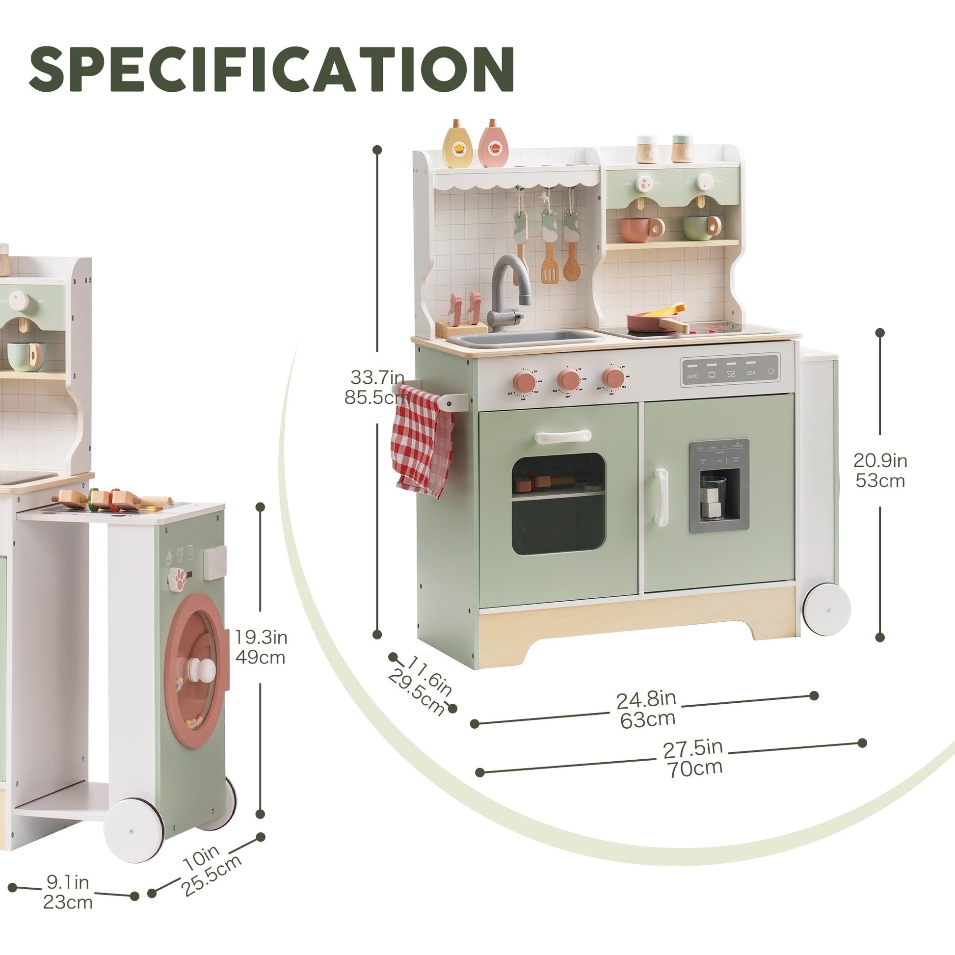 Wooden Play Kitchen Set