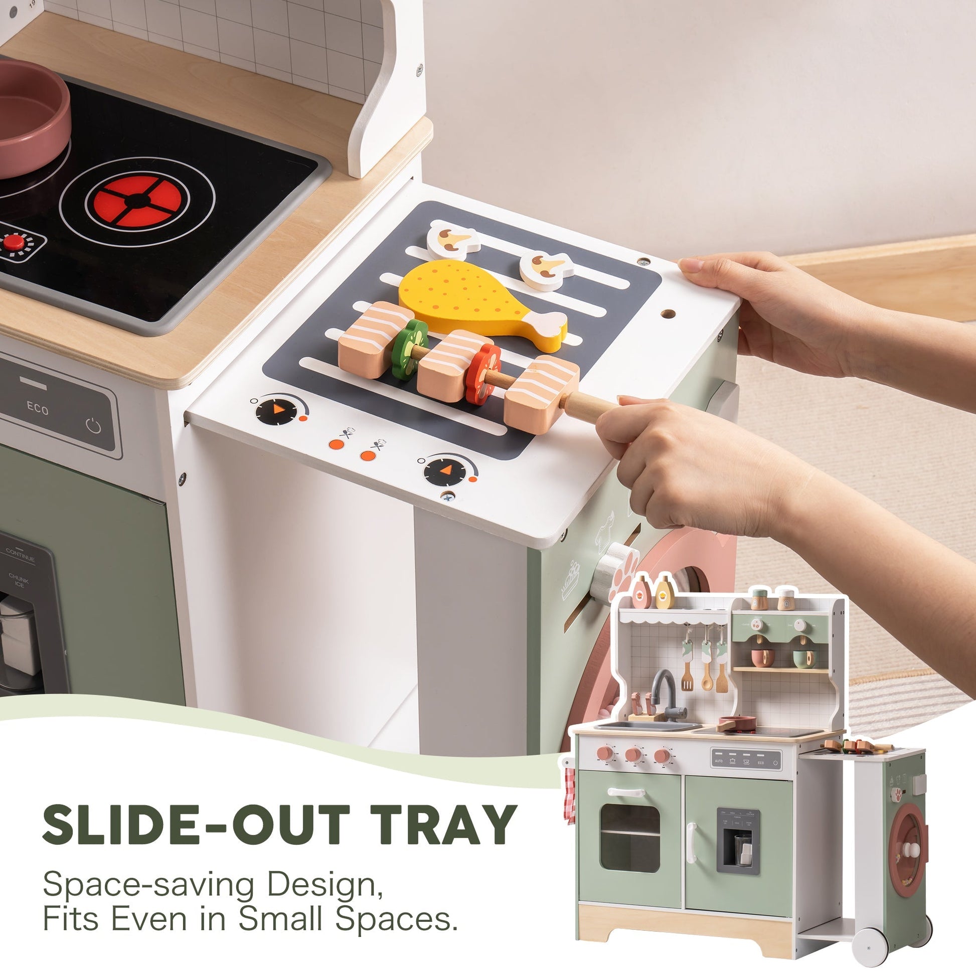 Wooden Play Kitchen Set