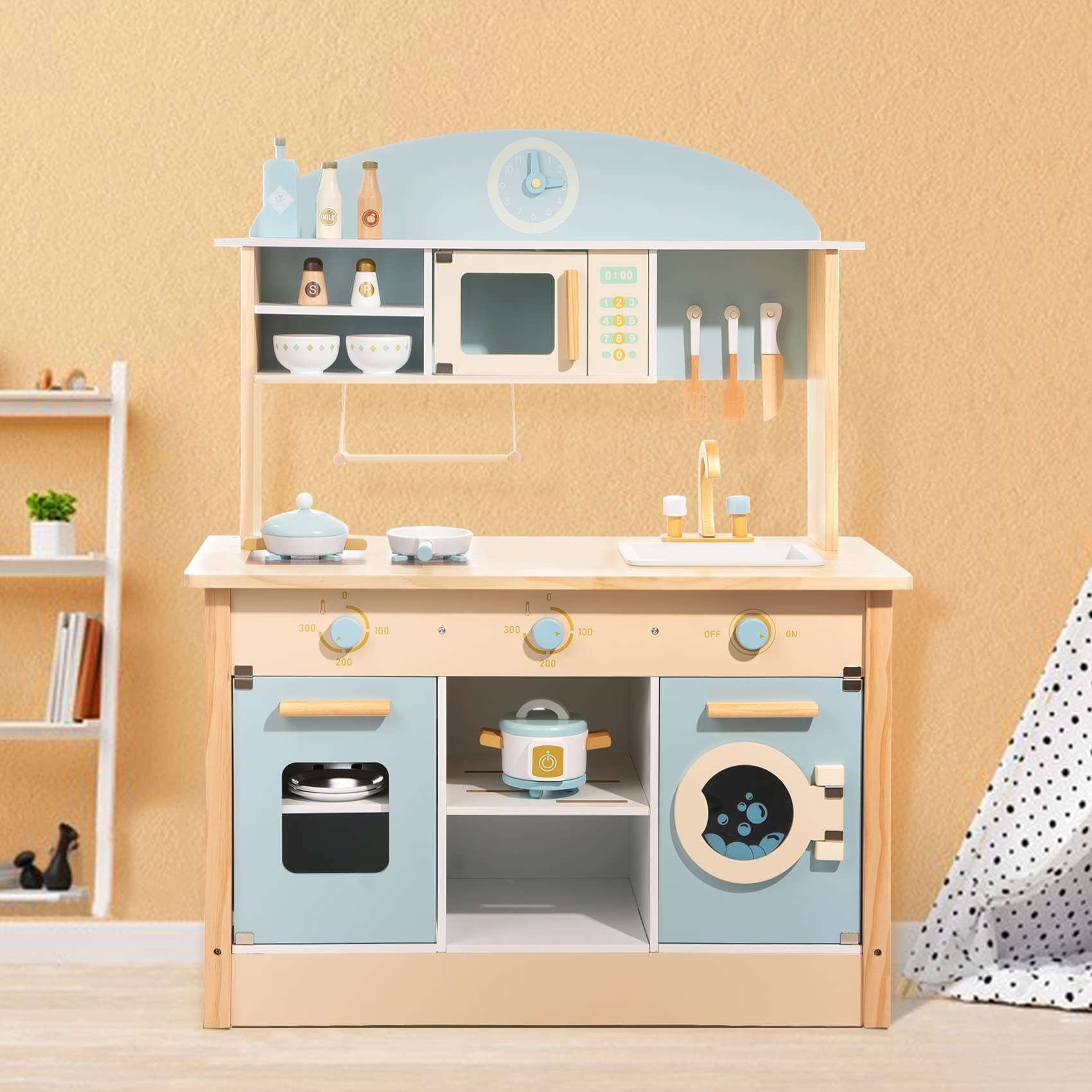 Wooden Toy Kitchen Set for Kids